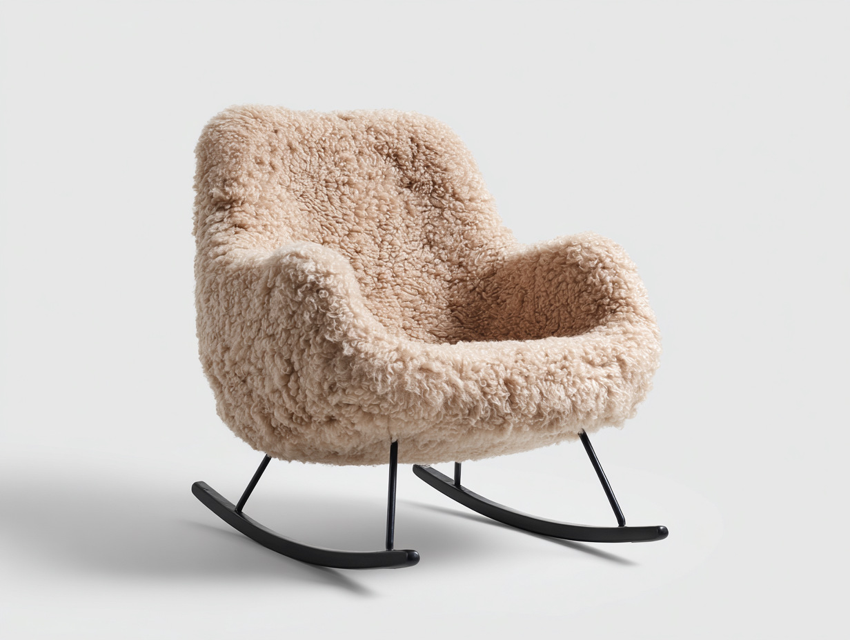 Mecedoras tapizada tela 78x82x92cm beige negro para interior - diseño contemporáneo-Sofauppad