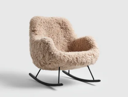 Mecedoras tapizada tela 78x82x92cm beige negro para interior - diseño contemporáneo-Sofauppad