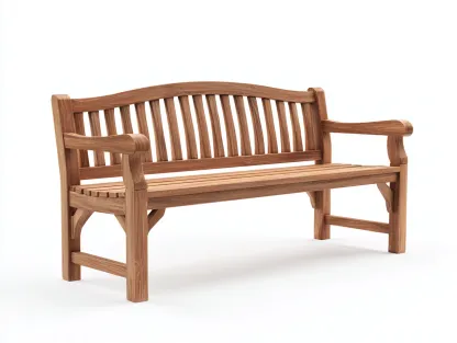 Banco de jardín de madera maciza 160x60x90cm - Madera natural - Diseño tradicional-Sofauppad