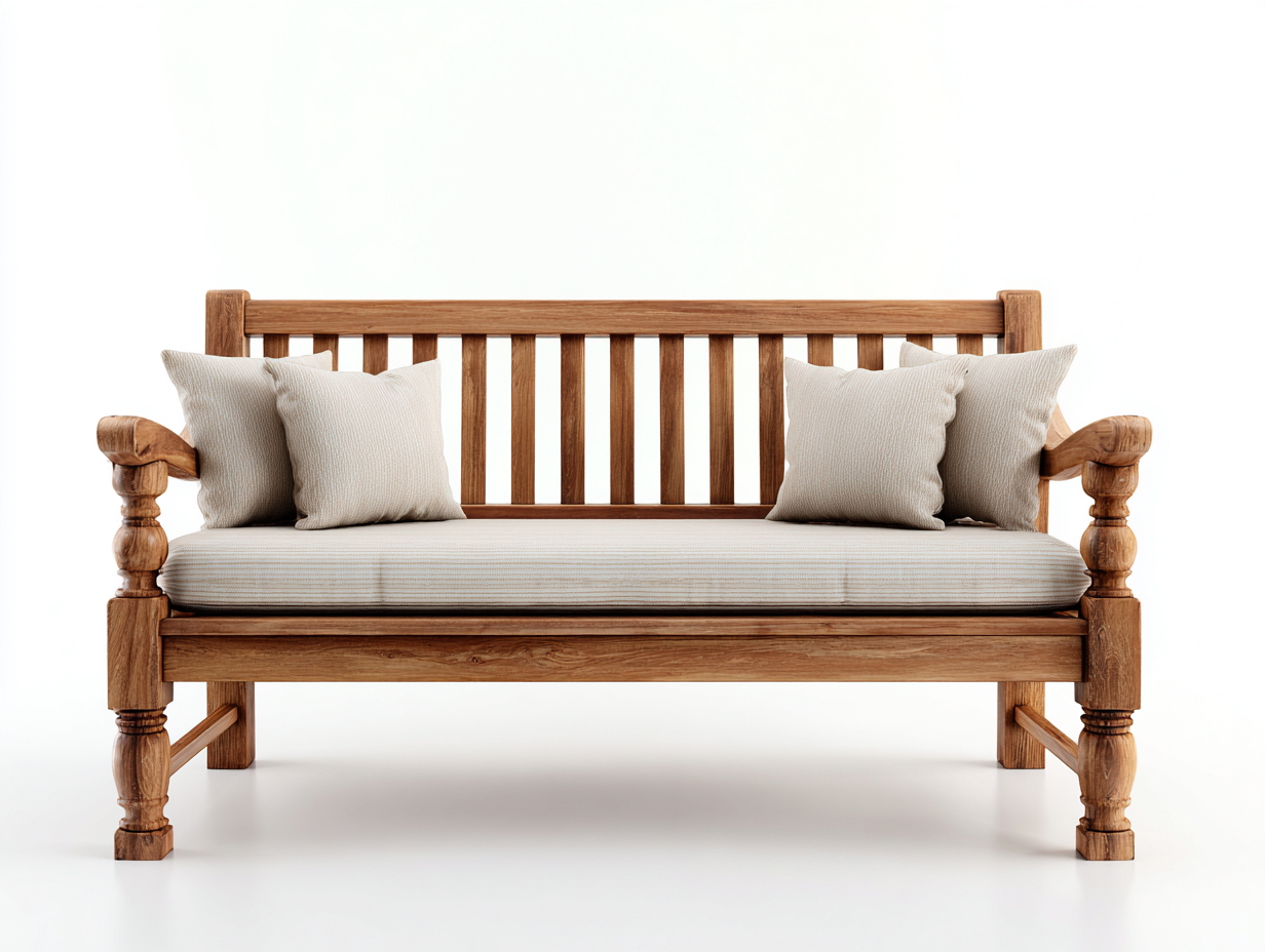 Banco de jardín de madera 170x60x90 cm - marrón - diseño tradicional para exterior-Sofauppad