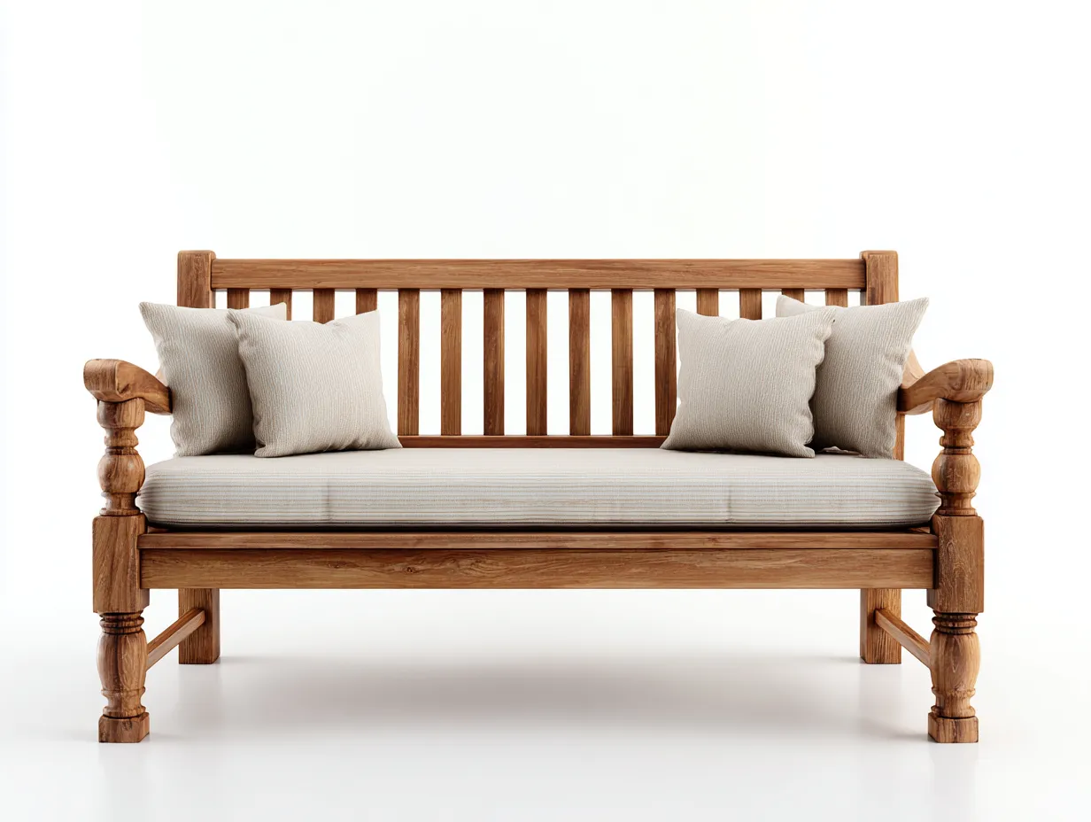 Banco de jardín de madera 170x60x90 cm - marrón - diseño tradicional para exterior-Sofauppad