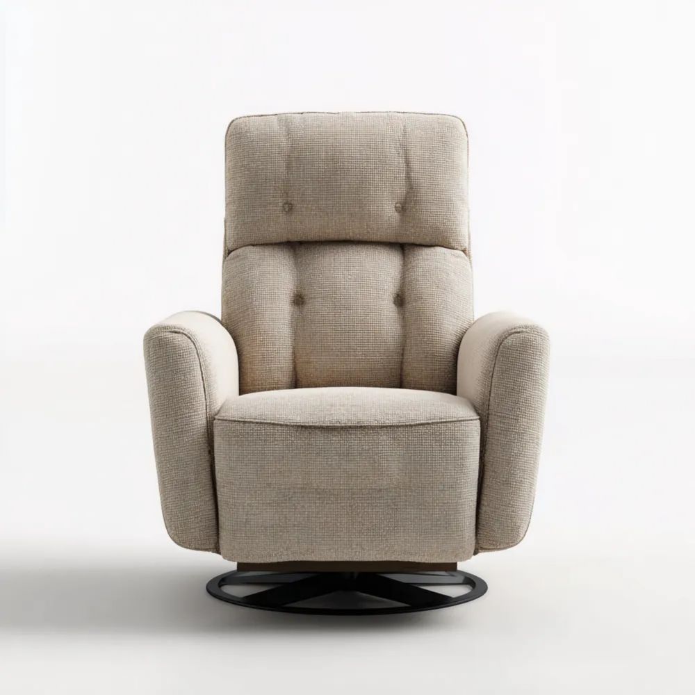 Fauteuil inclinable en tissu 85x90x100 cm - Beige - Design moderne-calmestino