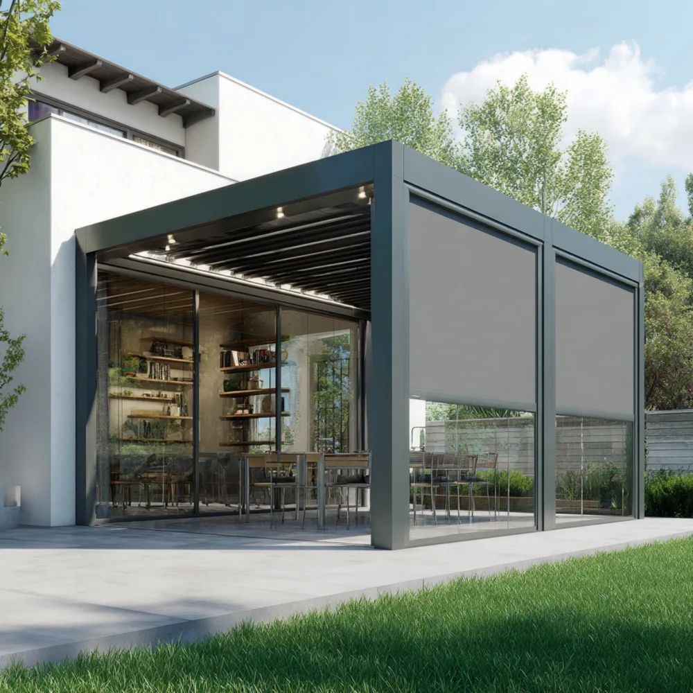 Pergola en aluminium 4x3x2.5 m - Anthracite-calmestino