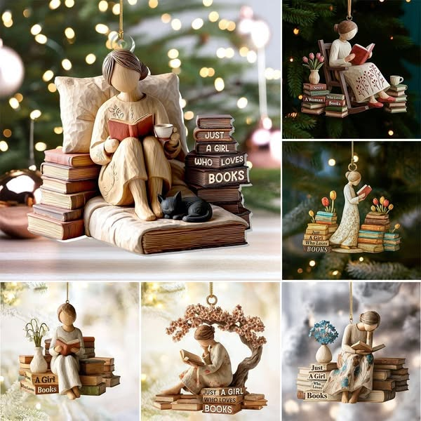 🎄📚Reader Christmas Decoration