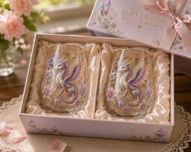 🧚‍♀️🐉 Limited Edition 2026 Faerie Dragon Glass Tea Cup ✨🌸