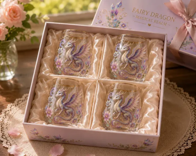 🧚‍♀️🐉 Limited Edition 2026 Faerie Dragon Glass Tea Cup ✨🌸