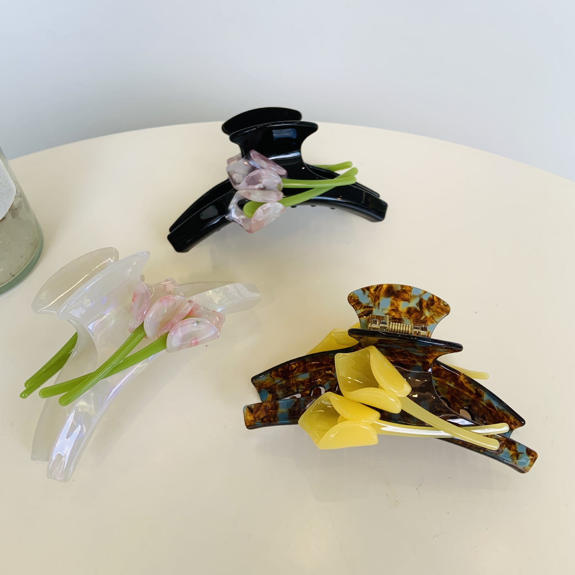 Luxury Acetate Calla Lily Hair Claw Clip