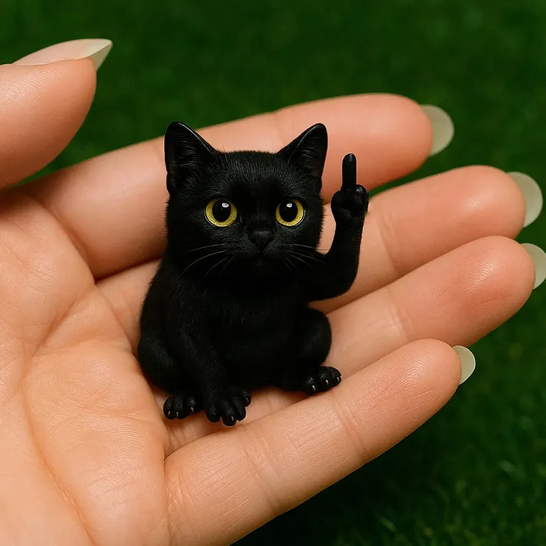 Fun Mini Middle Finger Animal Statue