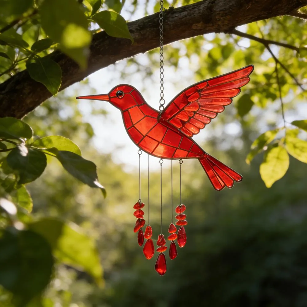 🌲Christmas Gift 50% Off--🌬️Sea Glass Bird Wind Chime🌈