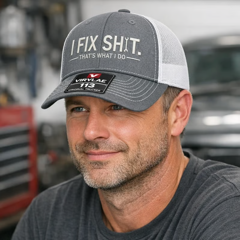 💥LAST DAY 57% OFF-🛠️ I Fix Shit Trucker Hat – Funny Mechanic & Fixer Cap