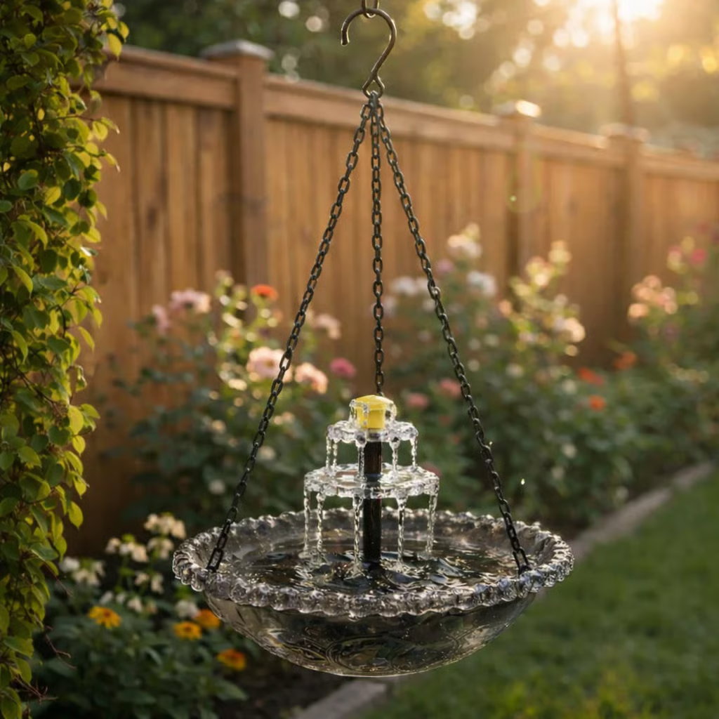 🔥🔥New Year 50% Off--Solar Cascade Hanging Bird Bath Fountain