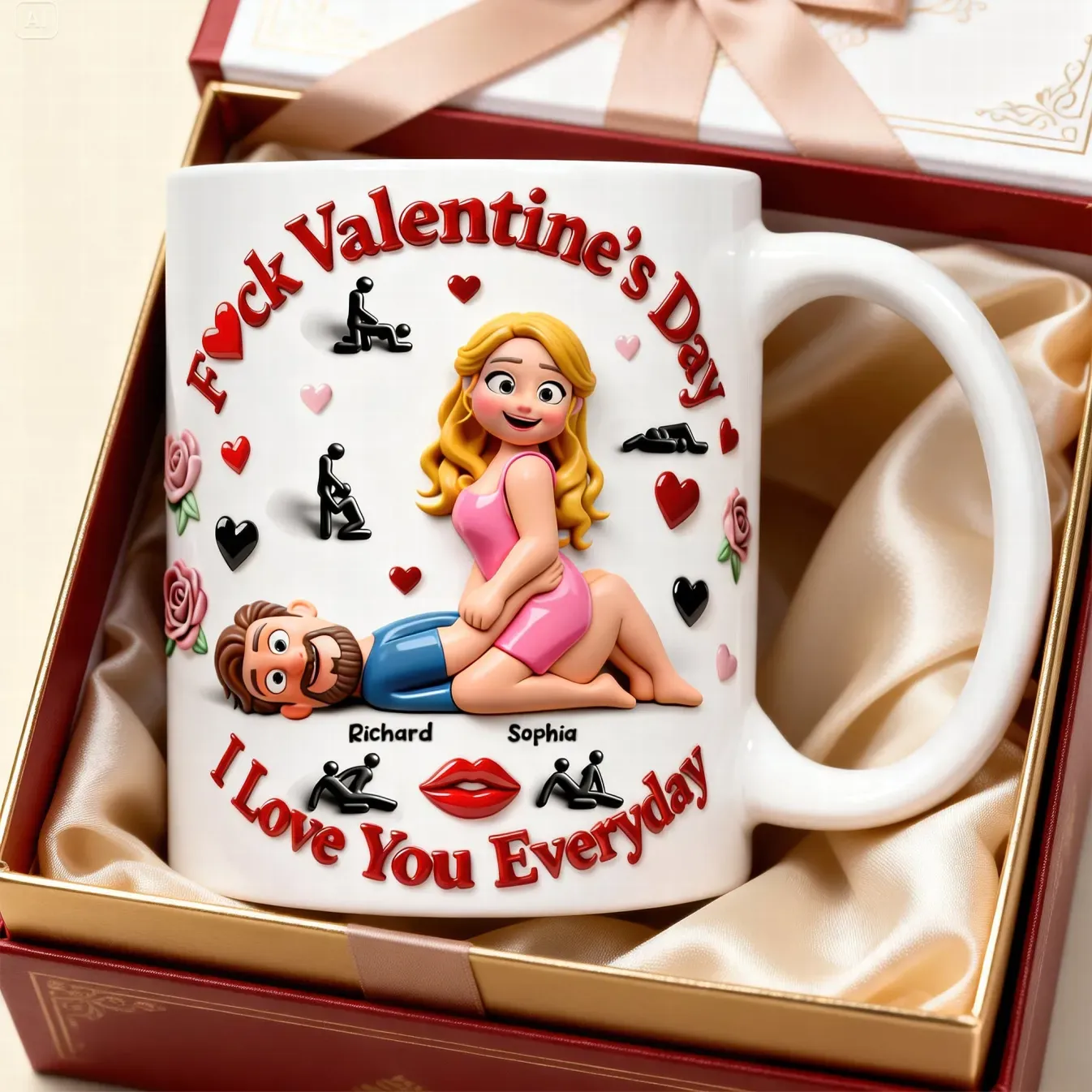 Personalized "F*ck Valentine's Day" Naughty Love Mug ❤️💋