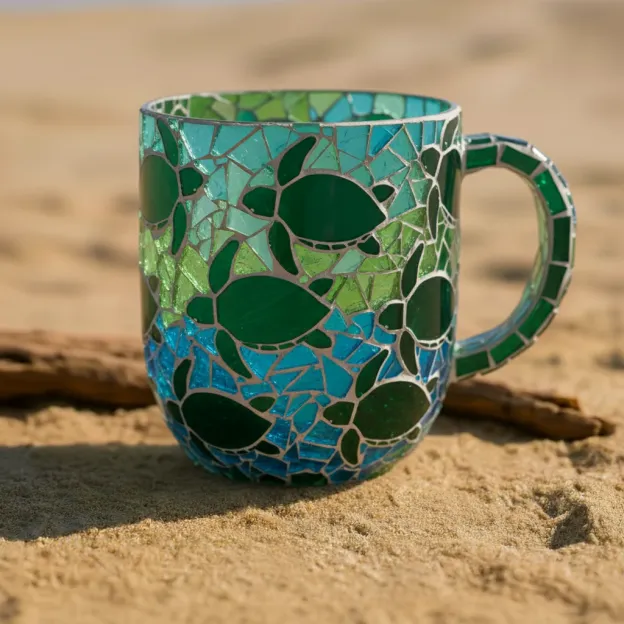 🌊 Coastal Mosaic Mug Collection