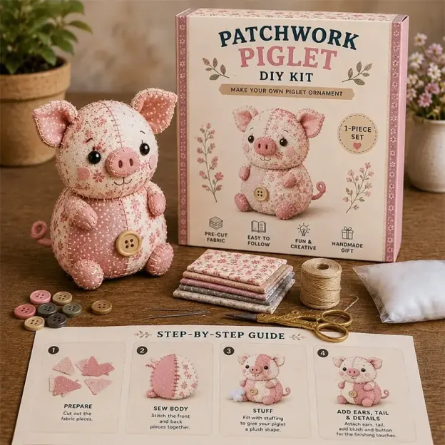🧵DIY Patchwork Animal Kit – Create Your Own Adorable Animals - Highland Cattle