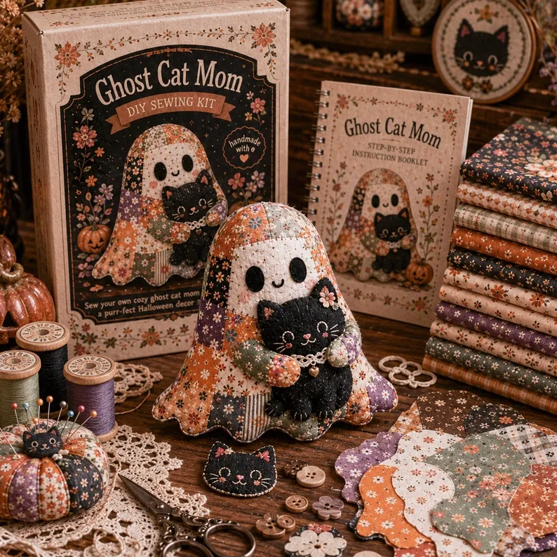 🔥40% Off Last Day - 👻 Little Ghost’s Cozy Halloween DIY Patchwork Kit