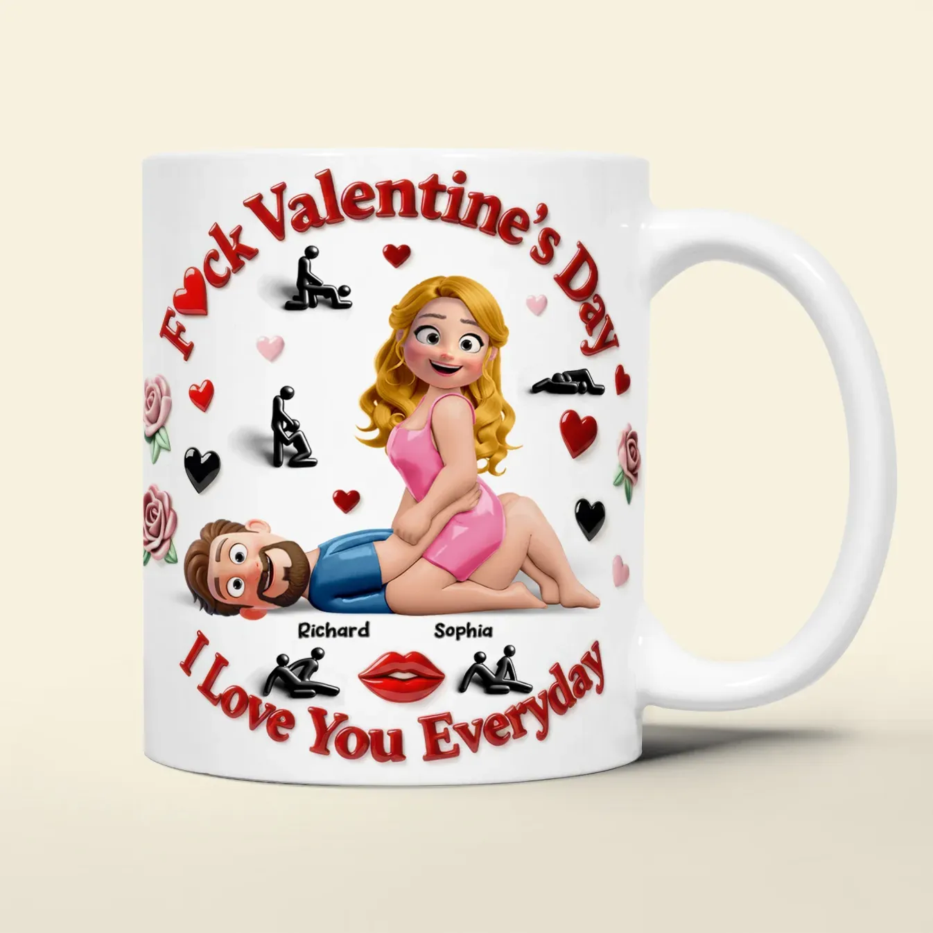 Personalized "F*ck Valentine's Day" Naughty Love Mug ❤️💋