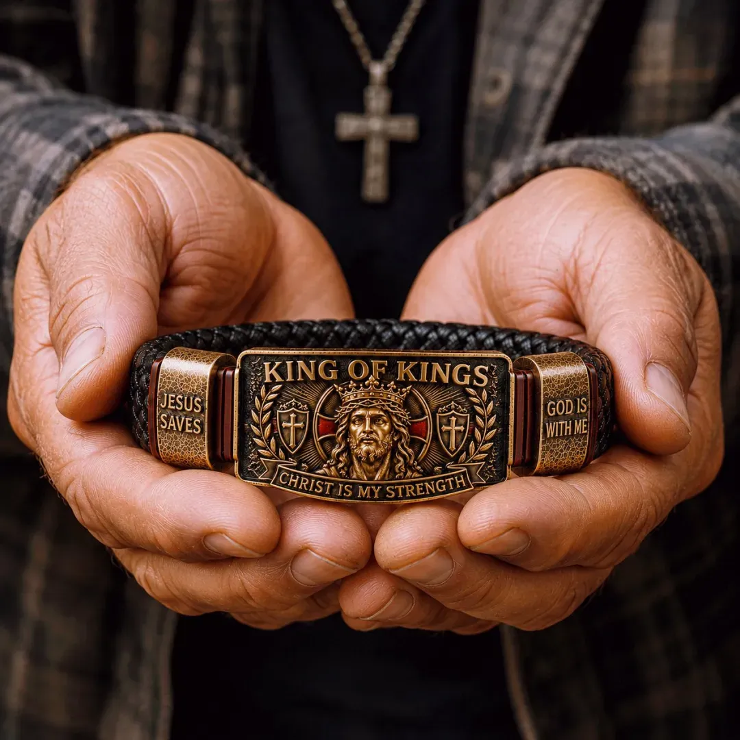 👑 The Ultimate Father's Day Tribute: King of Kings Faith Bracelet — Wear Your Belief with Pride (49% OFF Today🔥)