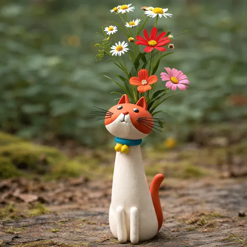 Quirky Cat Vase