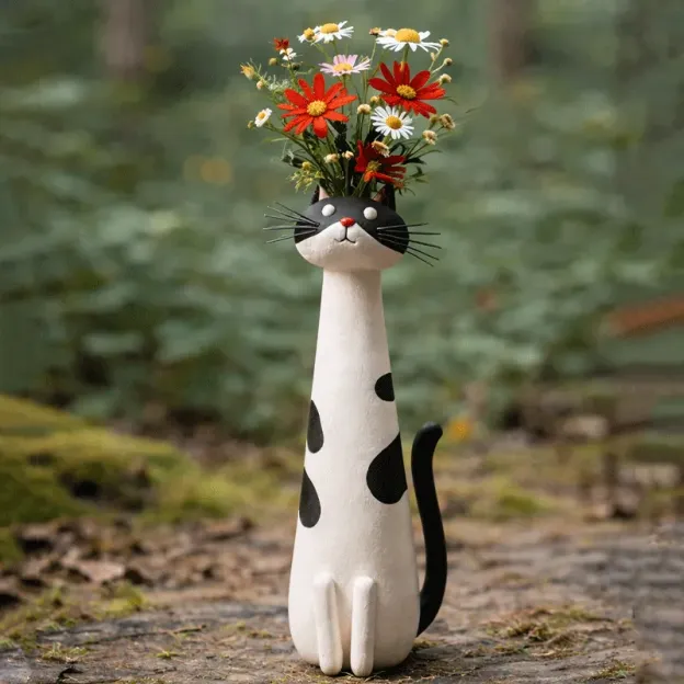 Quirky Cat Vase