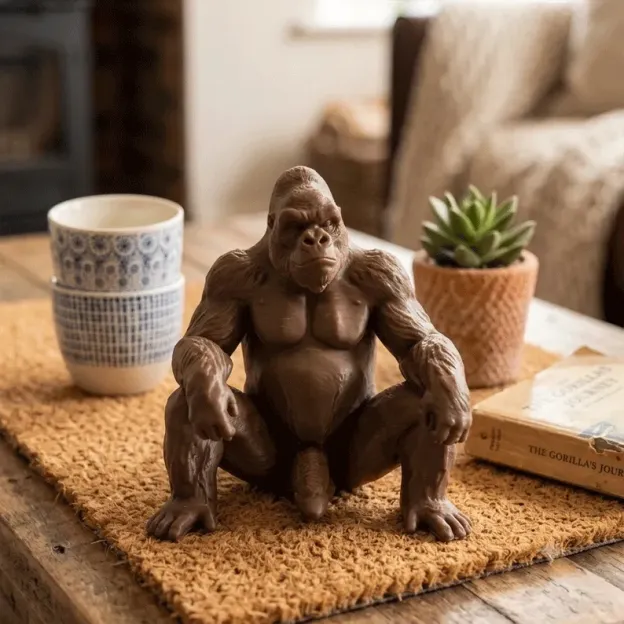 Funny Gorilla Figurine - Mature Adult Humor Prank Gift