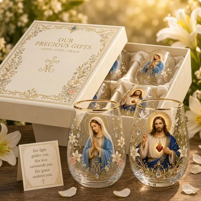 🙏✝️ 2026 Limited Edition "Morning Prayer" Glass Tea Cup ☀️☕ – Faith & Serenity Collection