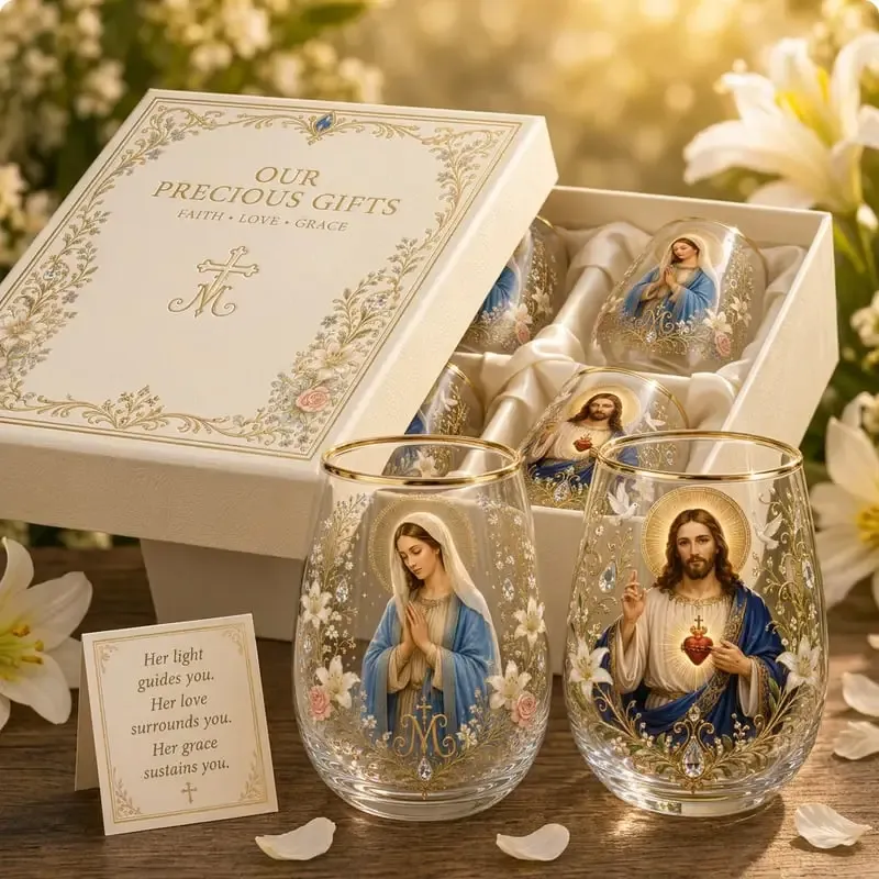 🙏✝️ 2026 Limited Edition "Morning Prayer" Glass Tea Cup ☀️☕ – Faith & Serenity Collection
