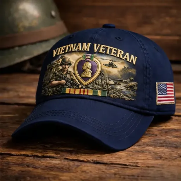 ✨Crafted by Hand Embroidery-Vietnam Veteran Commemorative Cap(✝️Keep Their Memory Alive)
