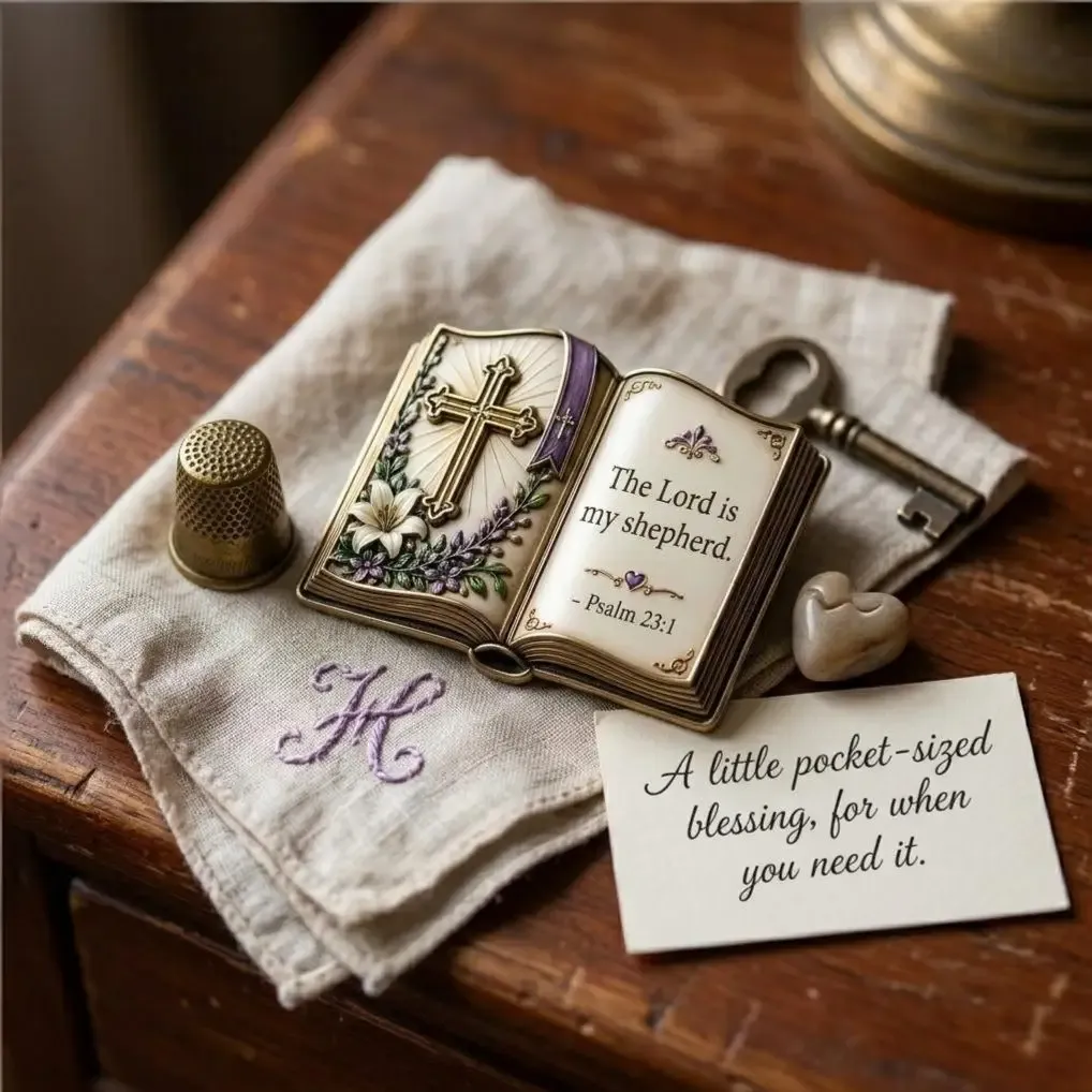 ✝️Open Bible Pocket Hug – Faith You Can Carry With You