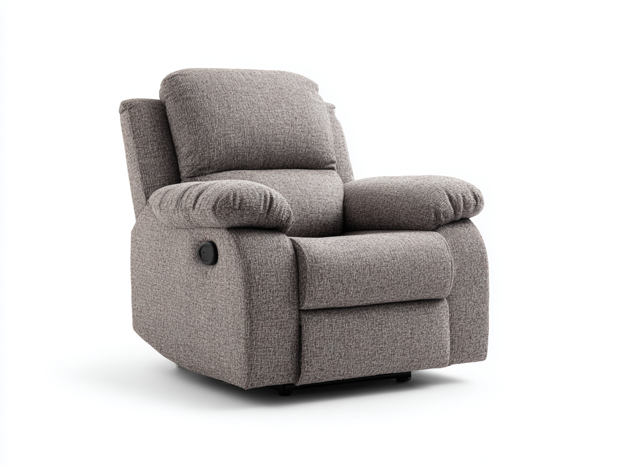 Poltrona reclinabile - tessuto-metallo - 97x92x106 cm - grigio - relax contemporaneo-Pinegolab