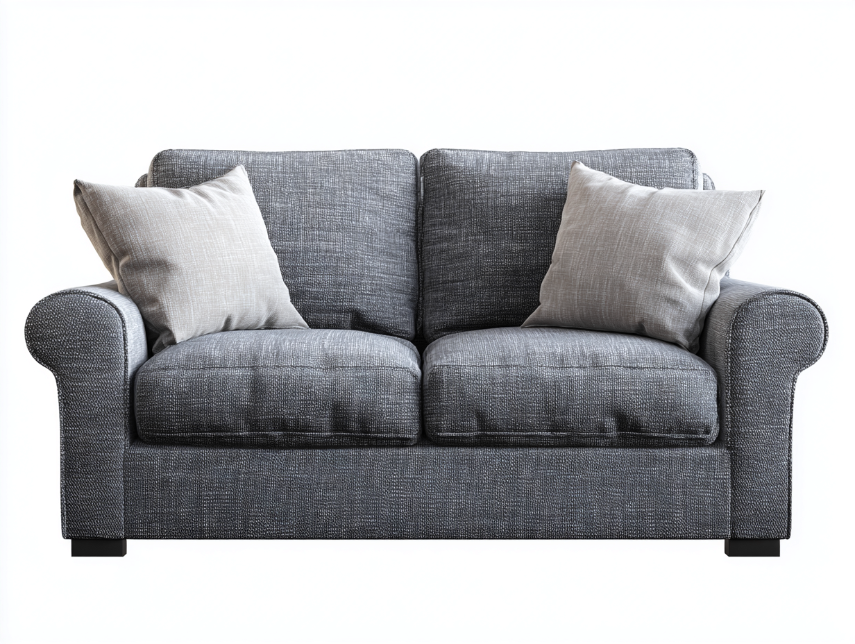 Divano a due posti-tessuto-182x92x83 cm-grigio-stile sobrio-Pinegolab