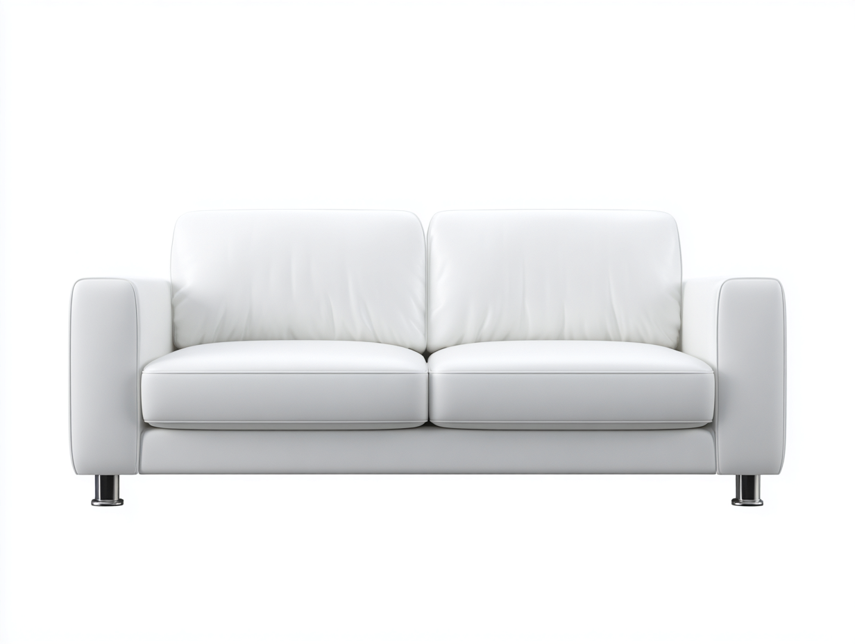 Divano a due posti-tessuto-178x88x80 cm-bianco-design moderno-Pinegolab