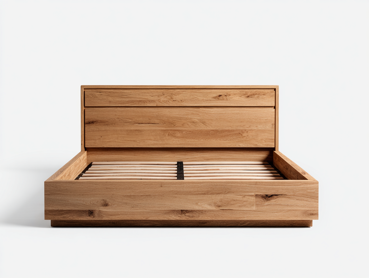 Letto matrimoniale - legno - 212x172x94 cm - legno naturale - stile moderno-Pinegolab