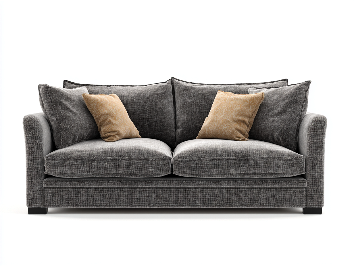 Divano a due posti-tessuto-188x98x84 cm-grigio scuro-stile moderno-Pinegolab