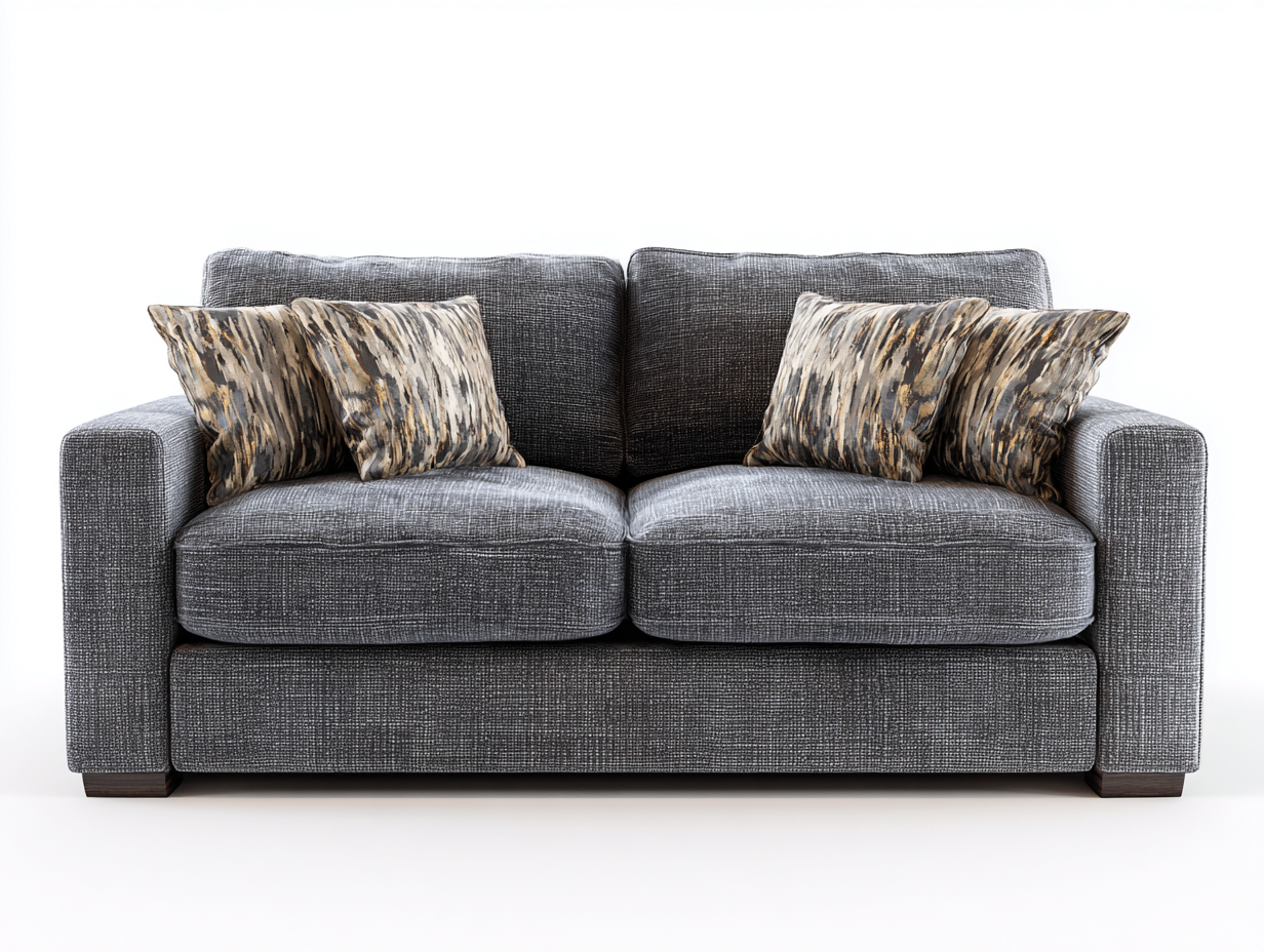 Divano a due posti-tessuto-184x96x82 cm-grigio scuro-stile contemporaneo-Pinegolab