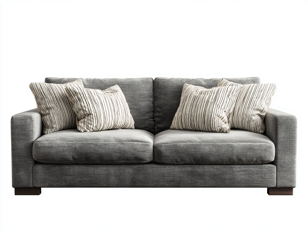 Divano a due posti-tessuto-186x97x81 cm-grigio chiaro-stile essenziale-Pinegolab