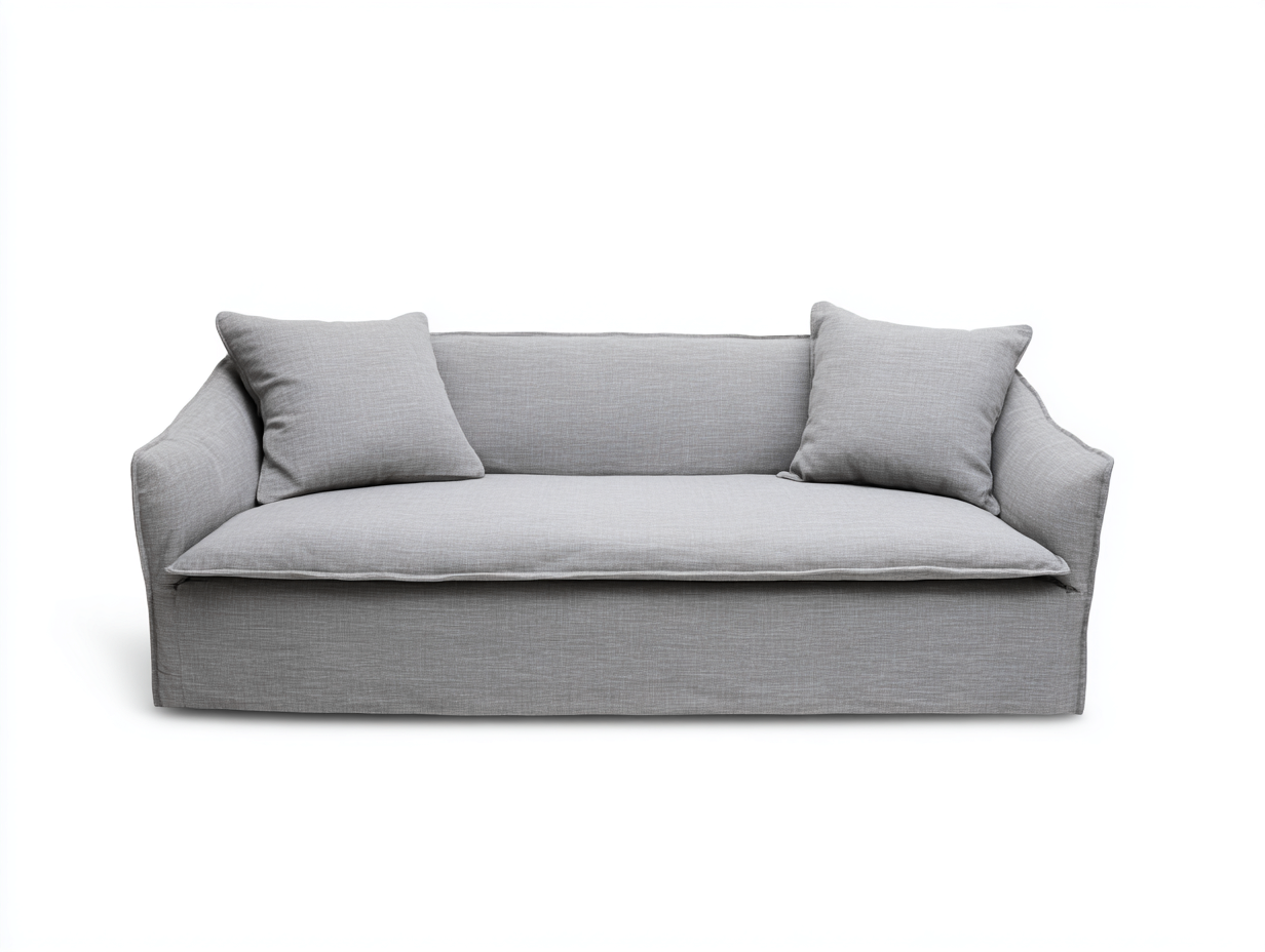Divano a due posti-tessuto-168x92x78 cm-grigio chiaro-stile lounge compatto-Pinegolab