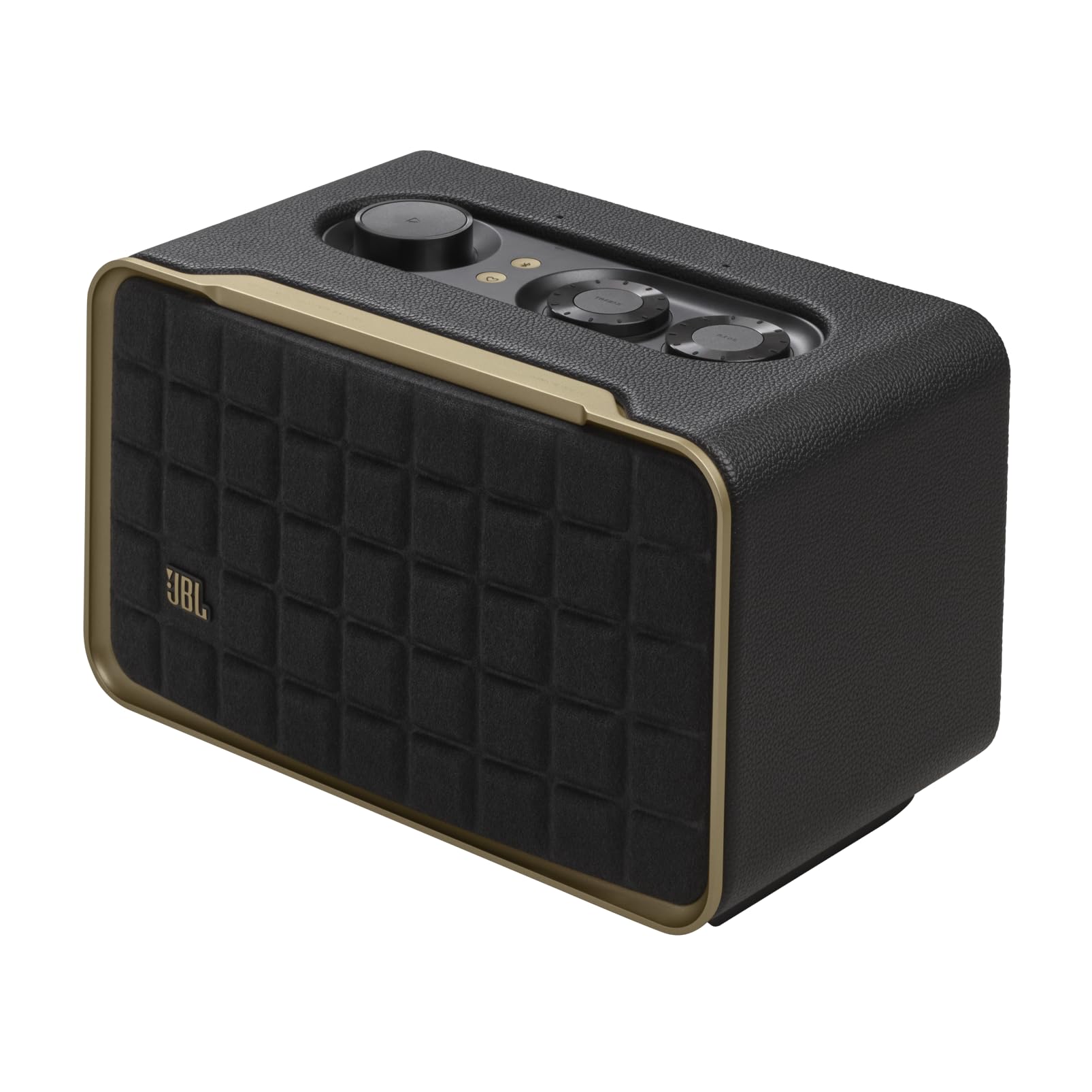 JBL Authentics 200 Enceinte Smart Home avec WiFi, Bluetooth et assistants vocaux, design rétro, noire
