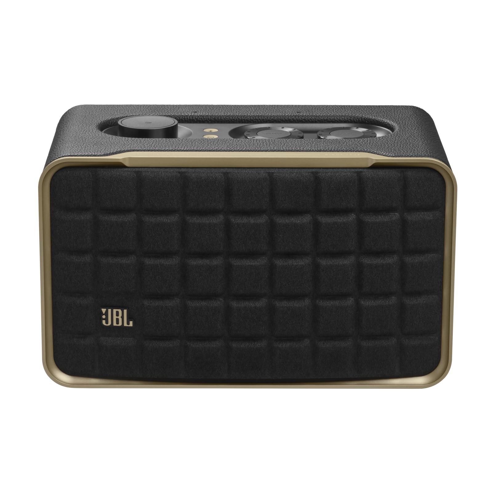 JBL Authentics 200 Enceinte Smart Home avec WiFi, Bluetooth et assistants vocaux, design rétro, noire