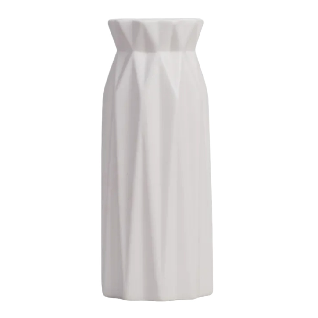 Vase Origami Blanc Mat-carveonix