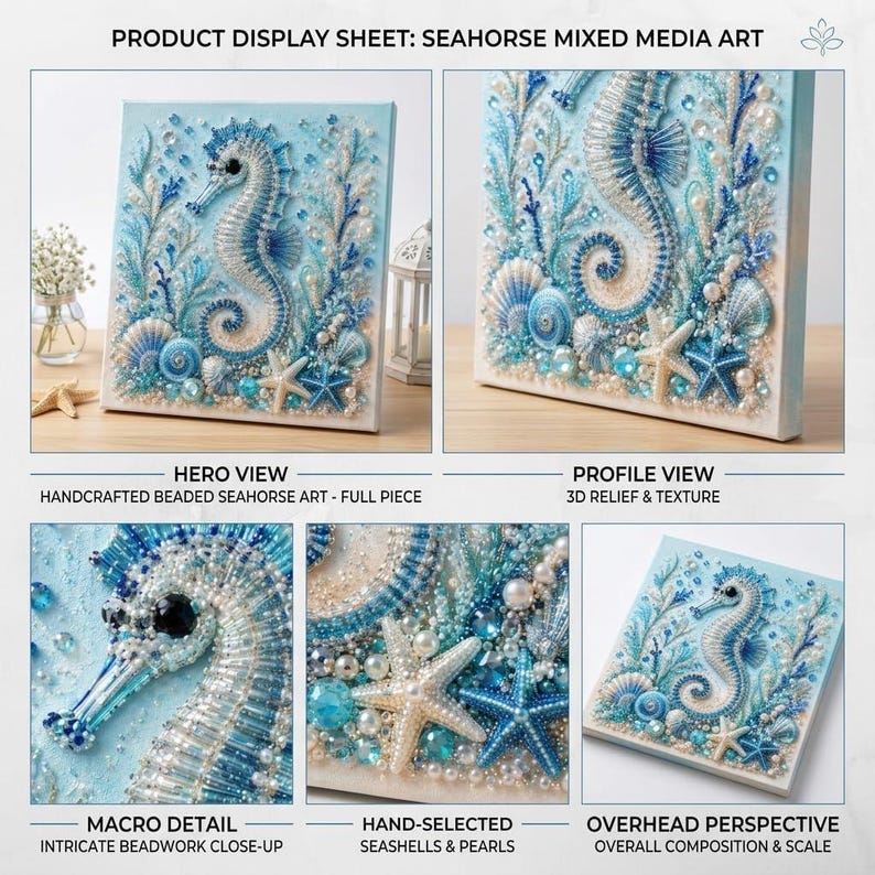 🌊Ocean Theme Pearl Art DIY Kit-Relaxing DIY Craft to Create Stunning Coastal Artwork