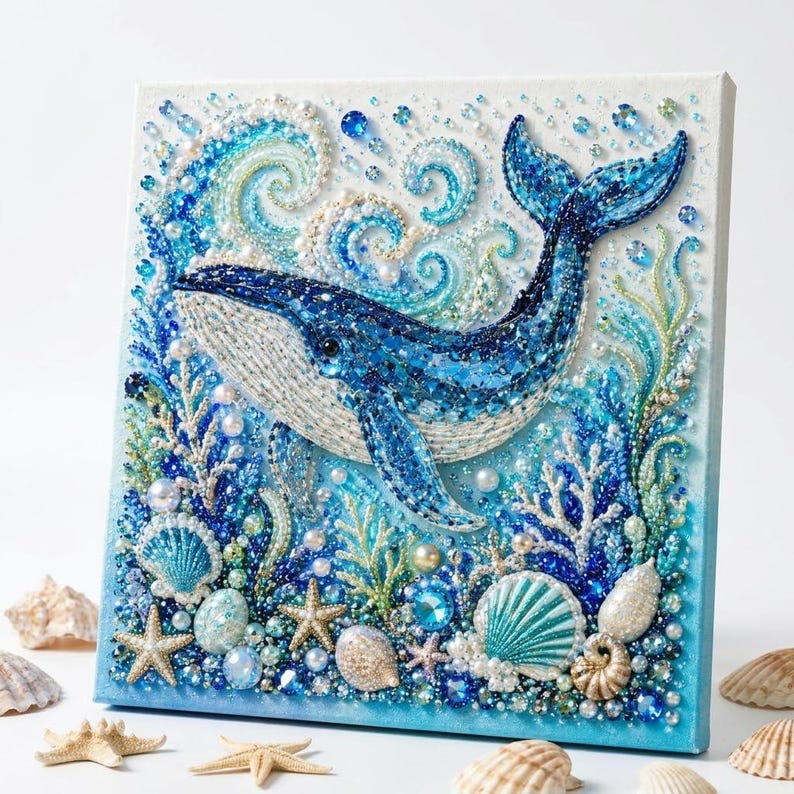 🌊Ocean Theme Pearl Art DIY Kit-Relaxing DIY Craft to Create Stunning Coastal Artwork