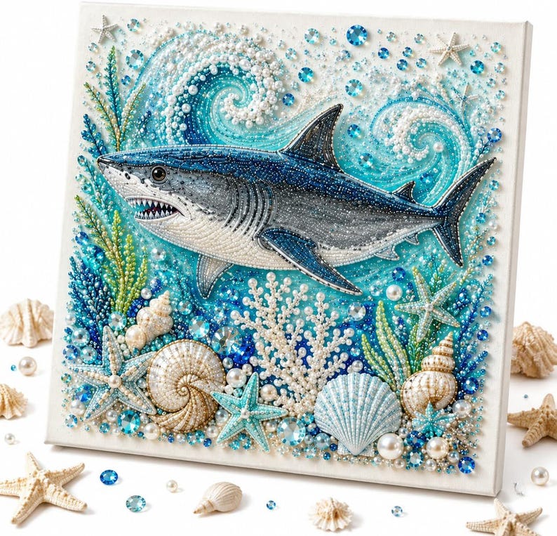 🌊Ocean Theme Pearl Art DIY Kit-Relaxing DIY Craft to Create Stunning Coastal Artwork