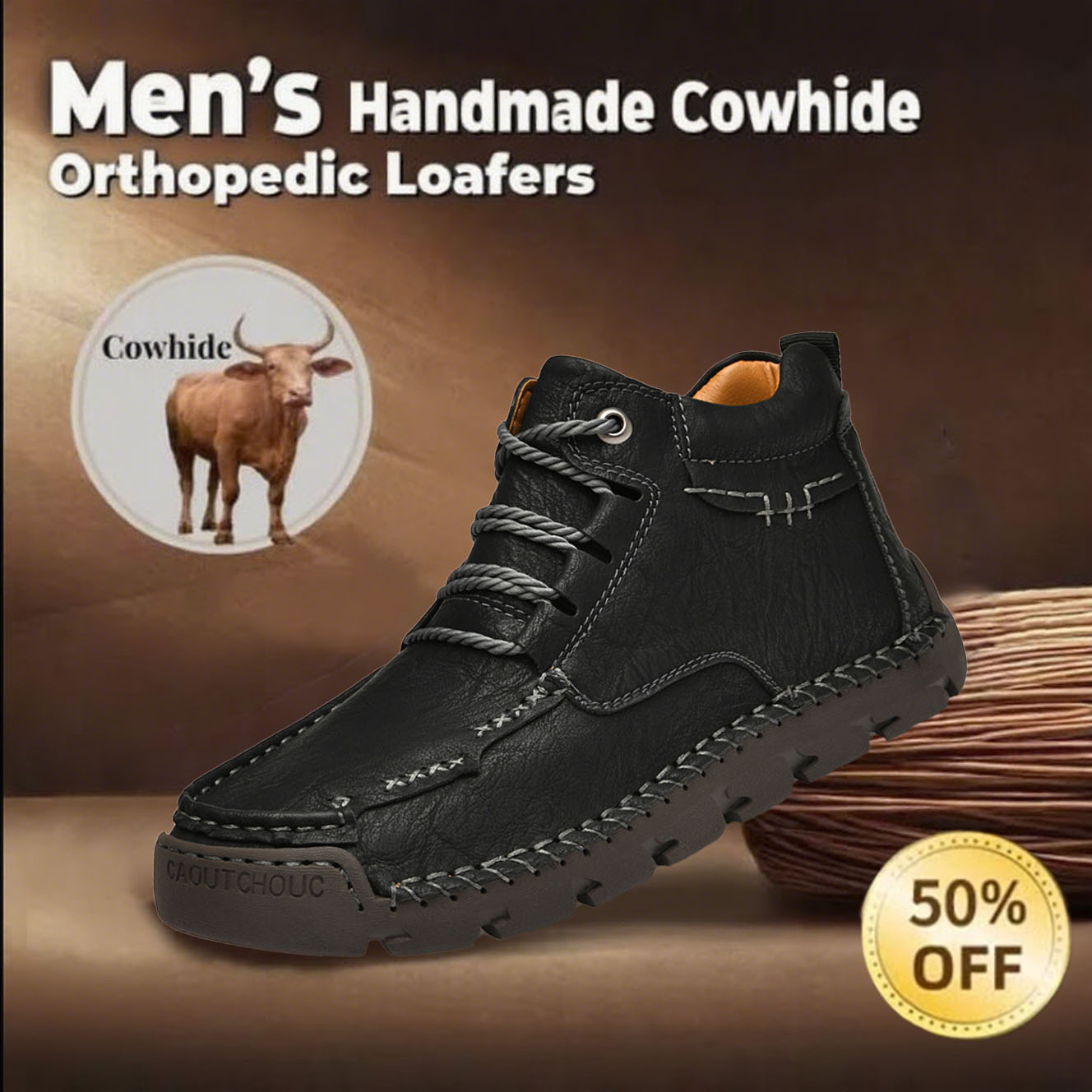 ⏰Limited Time Sale 70% OFF-Men's new ⚡ genuine leather orthopedic shoes with arch support