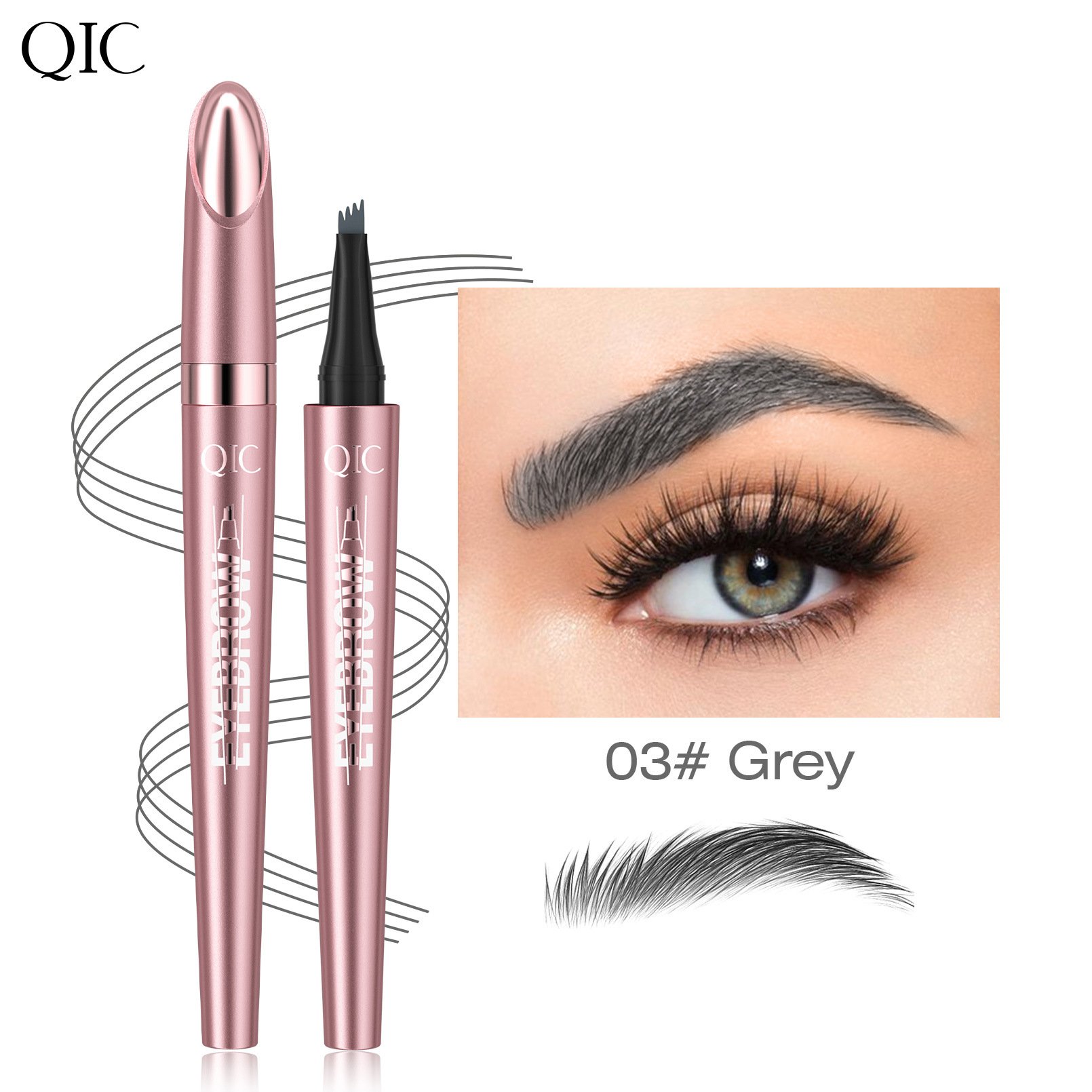 🔥HOT SALE 49% OFF✨Waterproof Micro-Fork Eyebrow Pencil, Long-Lasting Brow Pen for Natural Hair-Like Strokes