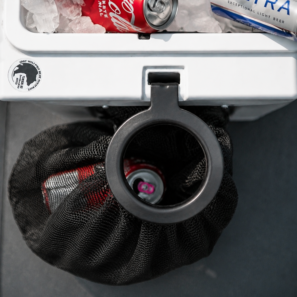 Cooler Can - Outdoor Cooler Trash Can Accessory - Matte Black Finish