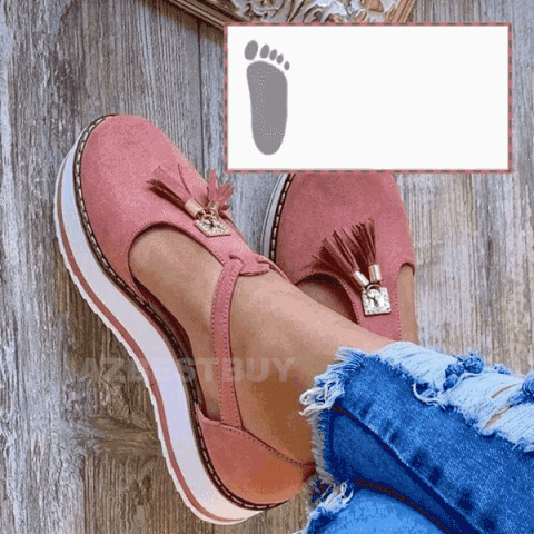 Damen Freizeit-Plattform-Flach-Komfortschuhe, Atmungsaktive Leder-Laufschuhe mit hoher Dämpfung, 8 einzigartige Farben