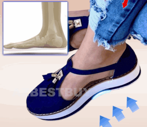 Damen Freizeit-Plattform-Flach-Komfortschuhe, Atmungsaktive Leder-Laufschuhe mit hoher Dämpfung, 8 einzigartige Farben