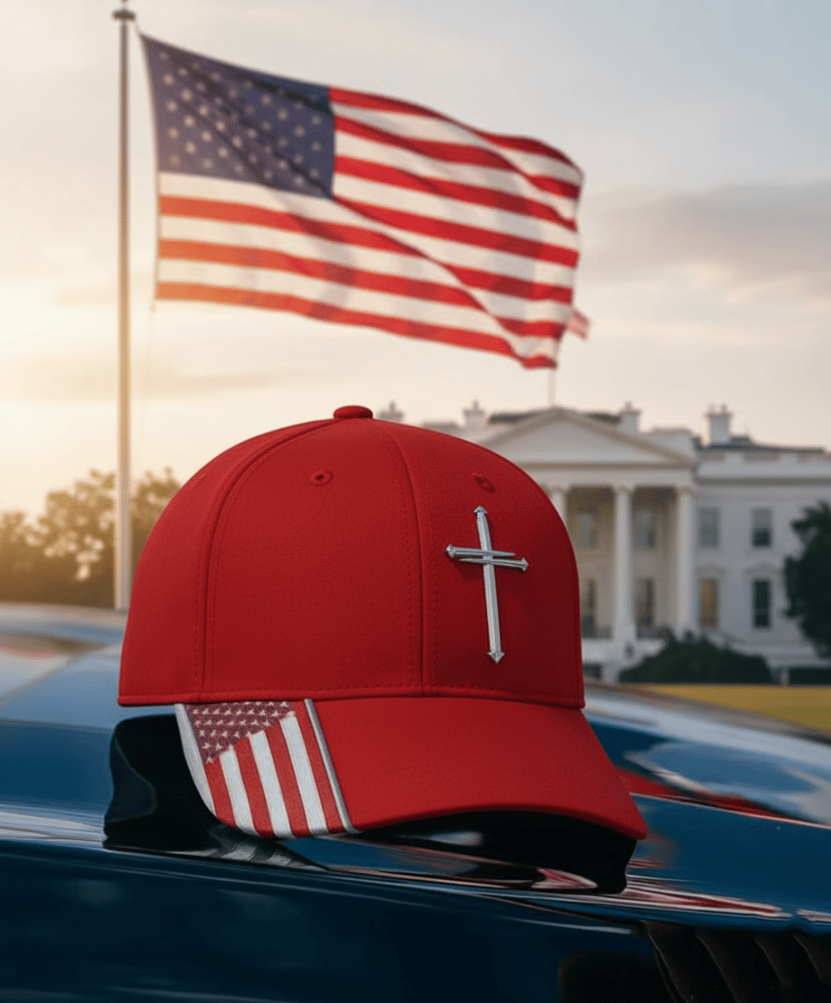 🔥Jesus 3-Nail Cross & Crown of Thorns Christian Embroidered Adjustable Hat ✝️