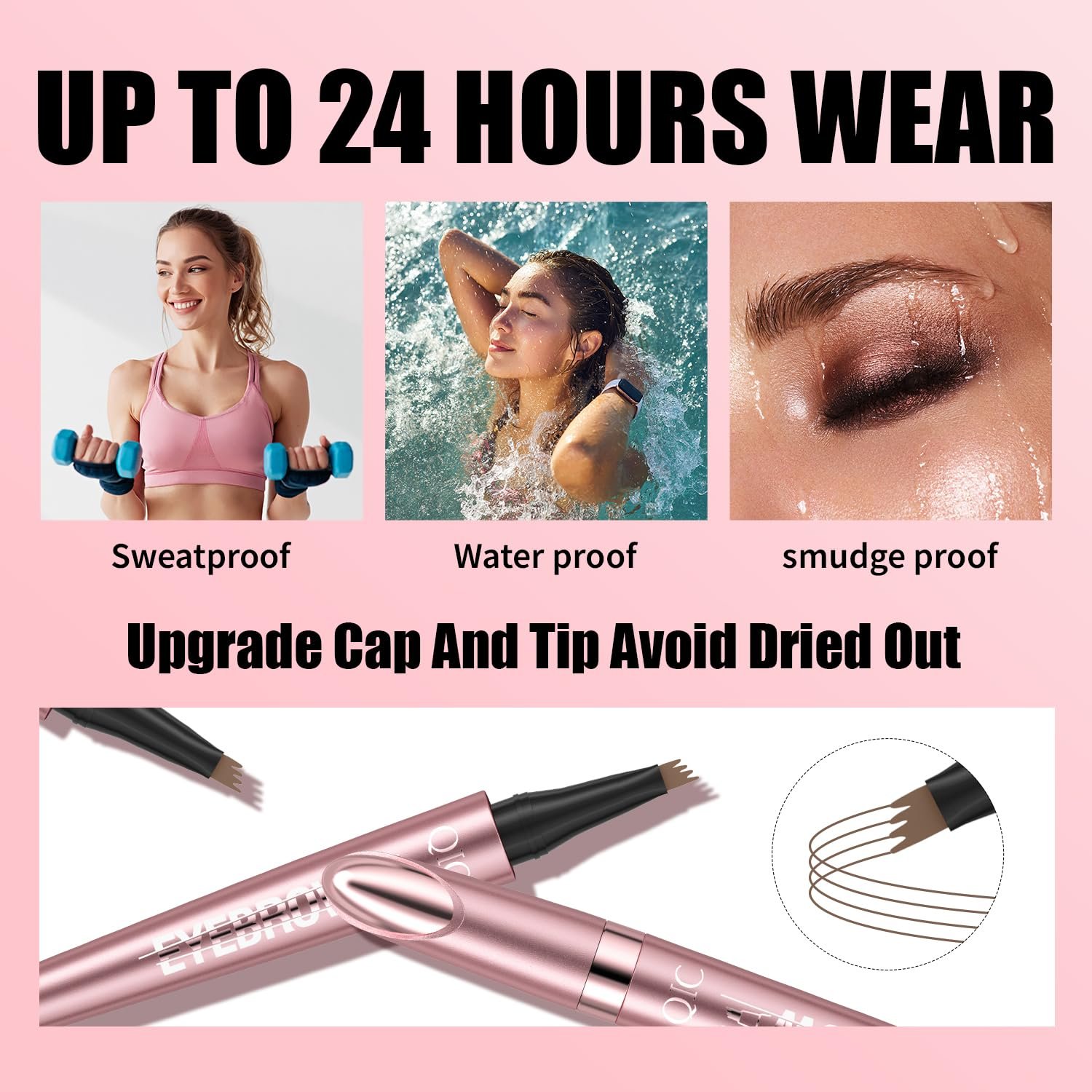 🔥HOT SALE 49% OFF✨Waterproof Micro-Fork Eyebrow Pencil, Long-Lasting Brow Pen for Natural Hair-Like Strokes