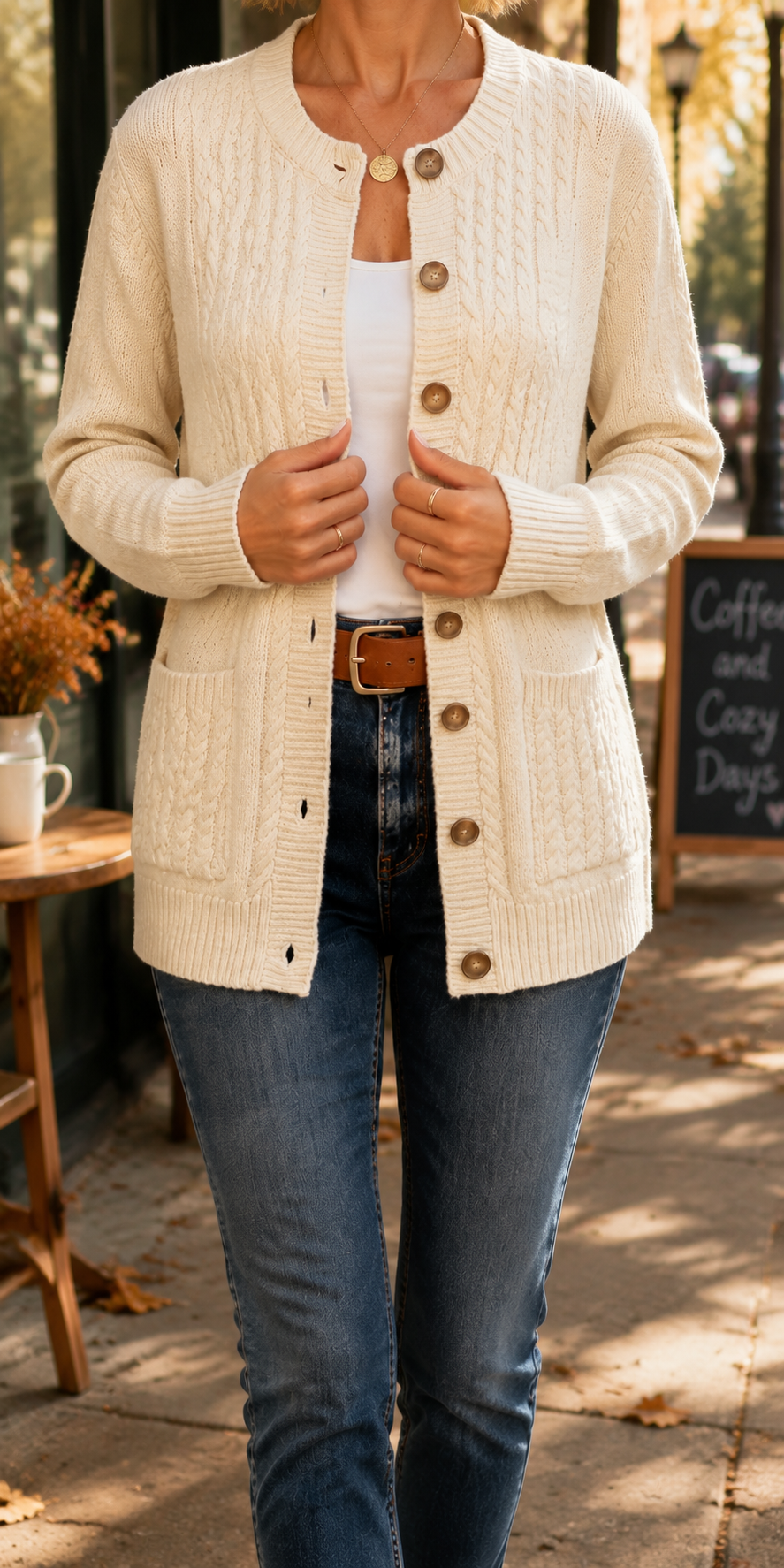 🔥Last day: 50% off-The Heritage Cable Knit Cardigan